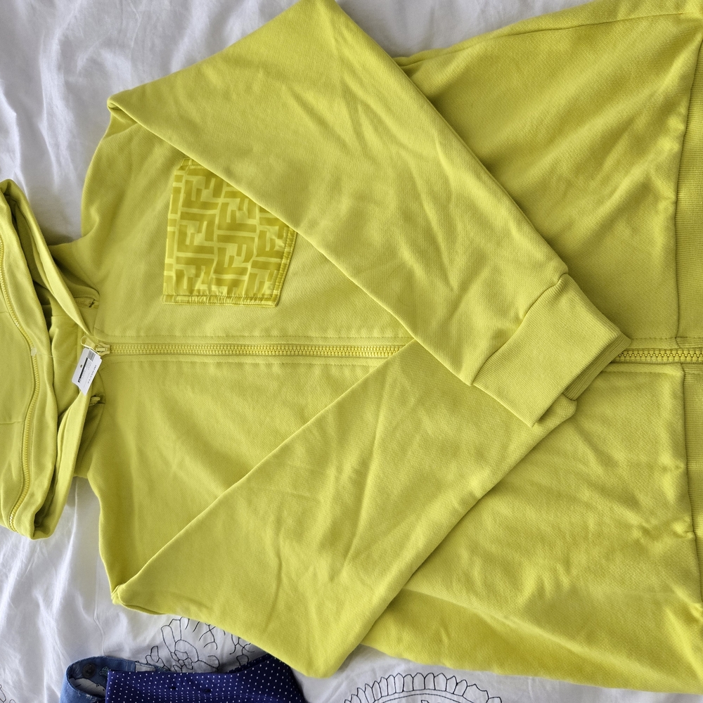 Fendi Bright Yellow Zip-Up Jacket
